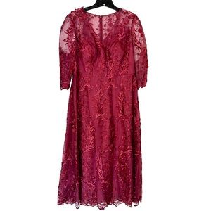 Lace Overlay Semi-Formal Dress